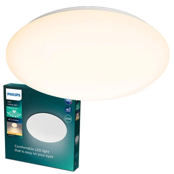 MOIRE přisazená LED stropní lampa 20W 2700K 38cm bílá kulatá PHILIPS