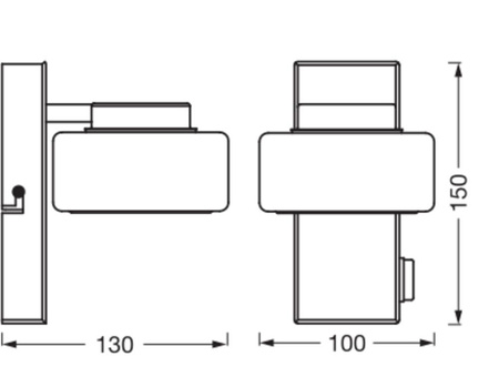 Nástěnné svítidlo LED koupelnové svítidlo 5,5W 350lm CCT černé IP44 Obris Ledvance