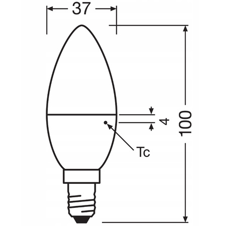 LED žárovka E14 4,9W 470lm 3000K VALUE OSRAM