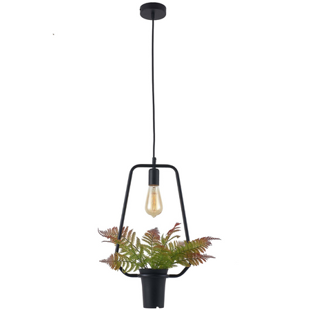 IL MIO SOREN dekorativní závěsné stropní svítidlo černé E27 s květinou GOLDLUX (Polux)