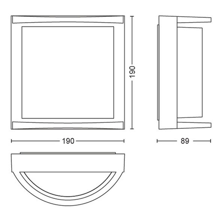 Zahradní lampa LED nástěnná lampa SAMONDRA myGarden 12W 2700K IP44 Antracit PHILIPS