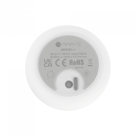 Dětské noční LED světlo 0,4W 3000K teplé + vícebarevné RGB USB dobíjecí 1200mAh bílé + dálkové ovládání VELKÝ MÉĎA MEDVÍDEK