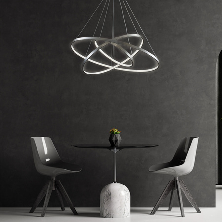 Stropní závěsné svítidlo LED 60W 8000lm 4000K Neutrální 120° Stříbrná LEA Sanico Goldlux