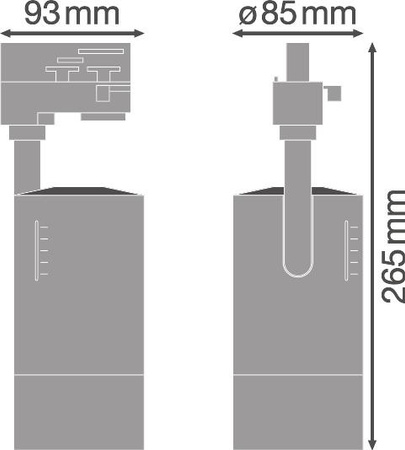 Svítidlo LED Tracklight 25W 1500lm 4000K Neutrální stmívatelné 3-fázové nastavitelné černé Tracklight Ledvance