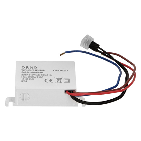 Soumrakový senzor s externí sondou 2000W IP54 Mini bílý ORNO