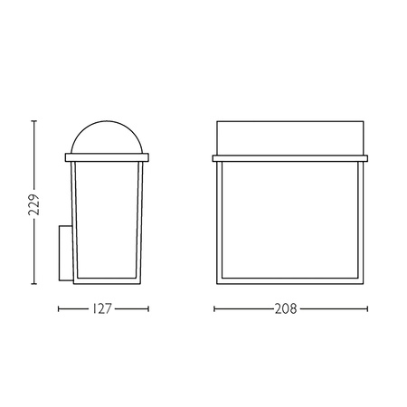 Zahradní lampa LED nástěnná lampa HARVEST myGarden 2xE27 IP44 Lucerna černá PHILIPS
