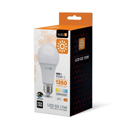 LED žárovka E27 Ball 13W 1350lm 4000K Neutral 270° Kobi