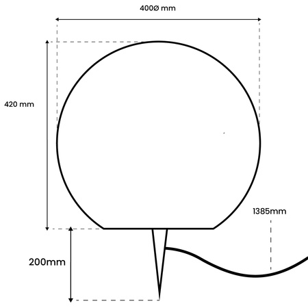 Venkovní lampa E27, KAMENNÁ KOULE LED IP65 40cm LUMILKULA LUMILED