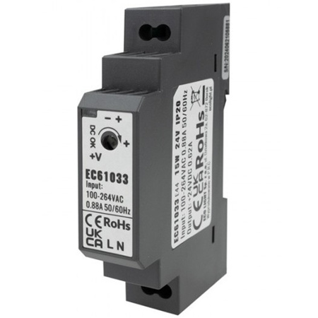 Ecolight Premium Line 15W 24V LED napájecí zdroj na DIN lištu