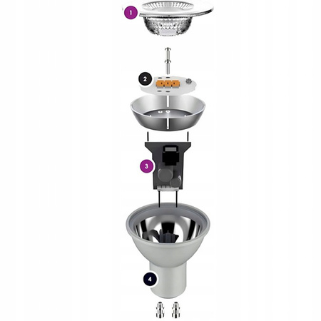 LED žárovka PAR16 7W = 60W 575lm 6500K Cold CRI95 110° Silver IQ-LEDDIM Kanlux