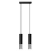 LED závěsné stropní svítidlo LOOPEZ 2xGU10 Black Chrome SOLLUX