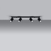 Svítidlo pro povrchovou montáž MERIDA 4L 4xGU10 Reflektor halogenový pohyblivý minimalistický černý SOLLUX