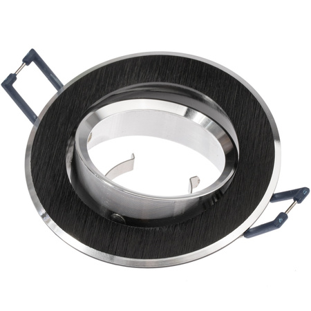 Halogenová Podhledové svítidlo GU10, Nastavitelná Kulatá Černá kartáčovaná LUMILED