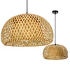 Bambusová dekorativní závěsná lampa E27 Boho Baku Kobi