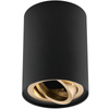 Povrchová montáž HALOGEN Spot Tuba Movable AMAT-L GU10 Round Black-Gold 115mm LUMILED