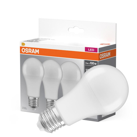 3x LED žárovka E27 A60 14W = 100W 1521lm 2700K Teplá bílá 360° OSRAM