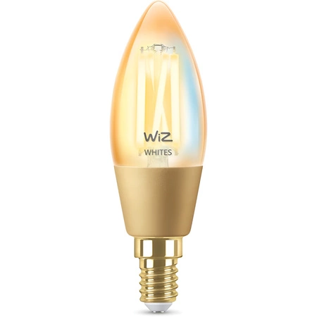 LED žárovka E14 Candle C35 4,9W = 25W 370lm 2000-5000K TW FILAMENT Amber Smart SMART WiFi Bluetooth App WiZ