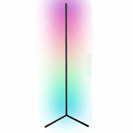 Rohová stojací stojací lampa Černá 20W RGB dálkový ovladač měnící barvu