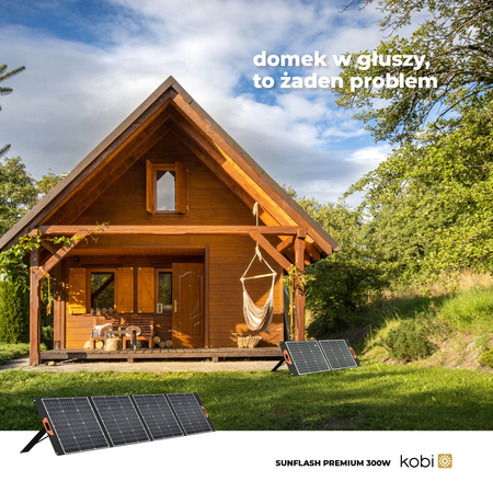 Panel Solární fotovoltaický přenosný skládací Sunflash 300W KOBI