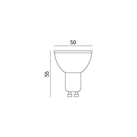 LED žárovka s reflektorem GU10 8,5W 800lm 3000K Warm 100° LED2B Kobi