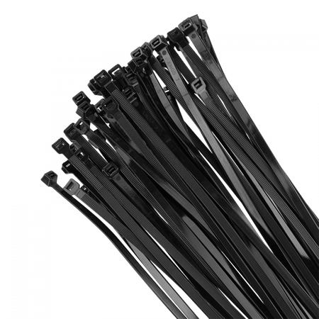 Kabelové stahovací pásky 7,6x750 mm černé UV TRACKS Zipové stahovací pásky OK-76750B .MORE 50 ks.