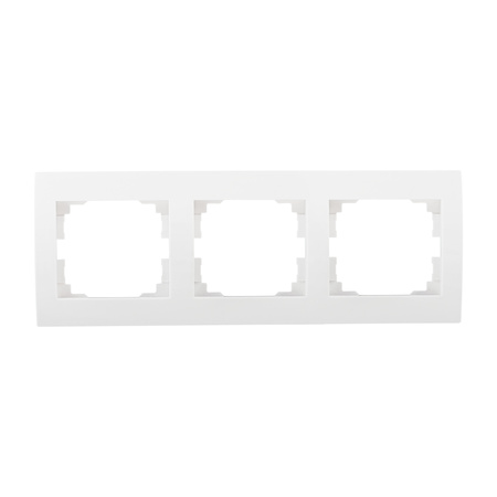Trojitý vodorovný rámeček pro povrchovou montáž zásuvek LOGI Kanlux White