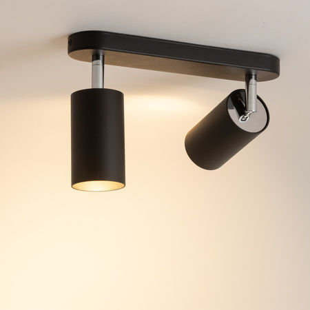 EYE Spot 6020 Nowodvorski nástěnná lampa černá 2xGU10 nástěnná lampa pohyblivá ocel + sklo moderní