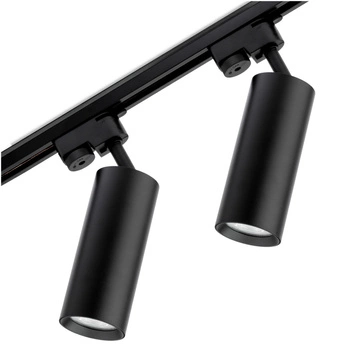 Osvětlovací lišta 1m + 2x reflektor lištový, GU10 Černá RITI LUMILED