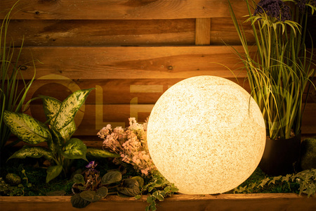 Venkovní zahradní lampa 230V E27 BULL 30cm Kámen