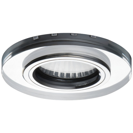 Halogenová bodová LED GU10 20W 30lm modrá zapuštěná kulatá stříbrná Soren Kanlux