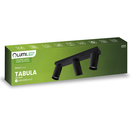 3x GU10 Stropní LED svítidlo, SPOT Reflektor Halogenová Úprava TABULA LUMILED