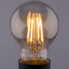 Žárovka LED A60, E27 6W = 50W 660lm 2200K Teplá bílá 360° Filament Smokey LUMILED