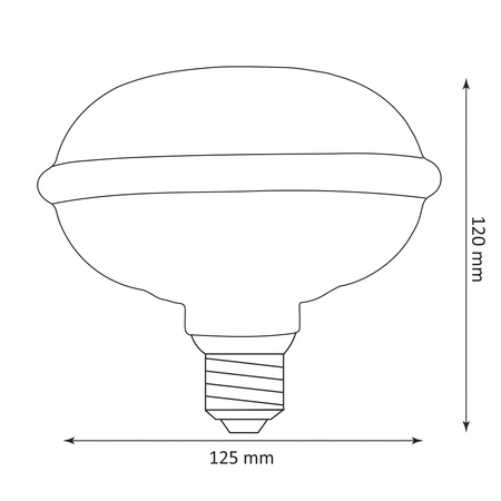 LED žárovka E27 UFO130 4W 170lm 1800K Warm 320° Dekorativní DECOVINTAGE Sanico Goldlux
