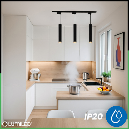 Stropní závěsné svítidlo 29cm Reflektor GU10 LED ELIGIS Black LUMILED