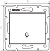 Spínač NO pro zvonek 10A Square White LOGI Kanlux