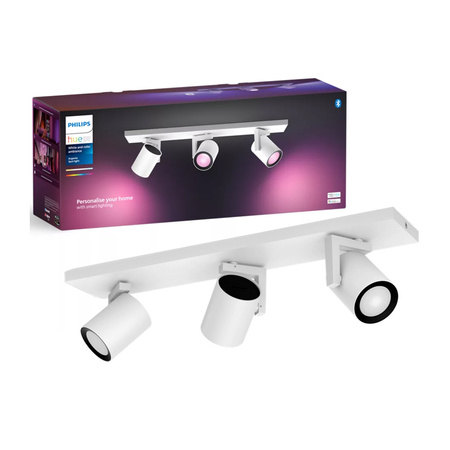 Bílá a barevná ambientní lampa Philips HUE Argenta 3x4,2W Bluetooth Zigbee 