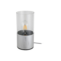 Stolní noční lampa E27 stříbrná Moderní Zelkova Rabalux