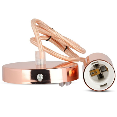 Závěsné svítidlo E27 Chrome Rose Gold stínítko VT-7448 V-TAC
