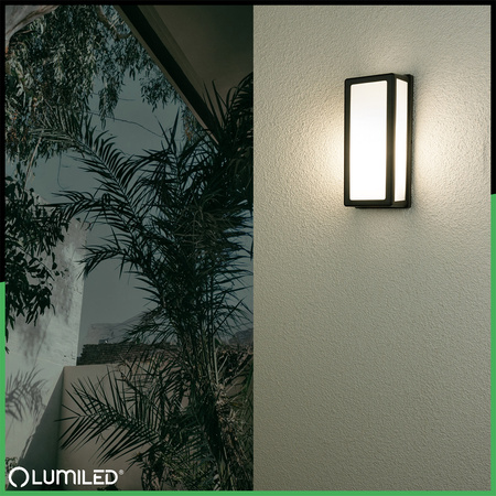 Zahradní nástěnná lampa E27, obdélníková DOMLO LUMILED