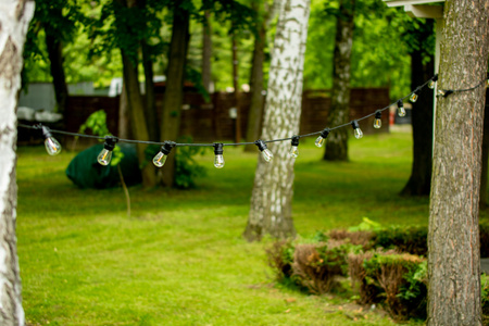 Venkovní zahradní girlanda světelný řetěz 20m 20xE27 LED 1.3W