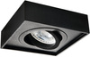 Kruhové stropní bodové svítidlo nastavitelné GU5.3 GU10 Square Black Mini Kanlux