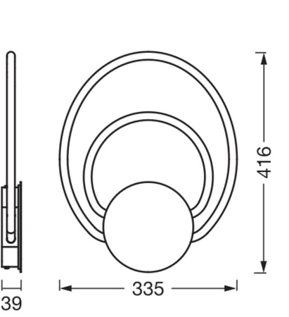 LED stropní nástěnné svítidlo Povrchová nástěnná lampa 12W 960lm CCT Dekorativní šedá Helios Wall Ledvance