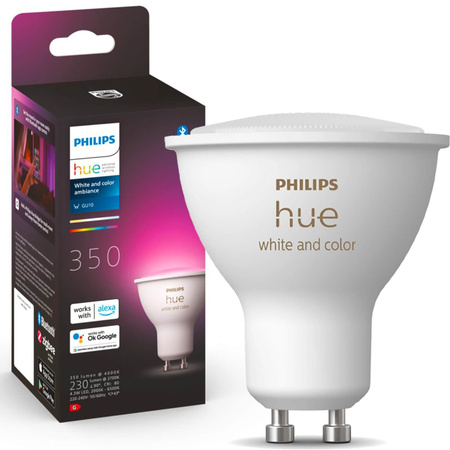 LED GU10 5,7W CCT RGB PHILIPS HUE White & COLOR Ambiance Bluetooth Zigbee žárovka