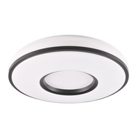 Plafond LED stropní svítidlo 18W 1850lm 4000K neutrální 120° bílá černá IP44 Detroit Sanico Goldlux