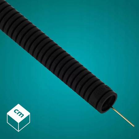 Vlnitá trubka RKGS 16mm 750N trubka s dálkovým ovládáním pro ochranu kabelu 50m černá AKS ZIELONKA