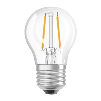 LED žárovka E27 P45 2.5W = 25W 250lm 4000K Neutrální bila 300° vlákno OSRAM STAR