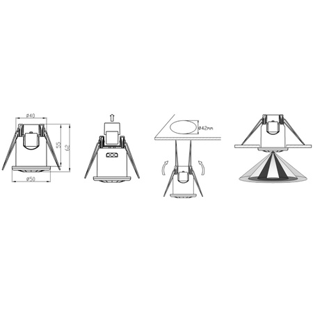 PIR pohybový a soumrakový senzor. zapuštěný 360°. 8m. vnitřní bílý