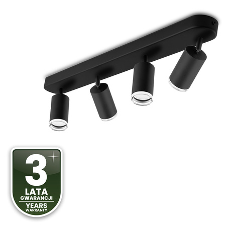 Nástěnné svítidlo LED Spot Reflector 4x GU10 IP44 ADERO Black Lumiled