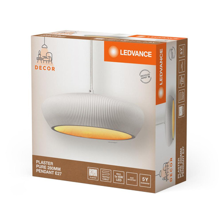 Dekorativní stropní závěsné svítidlo E27 s převisem bílý dekor Ledvance