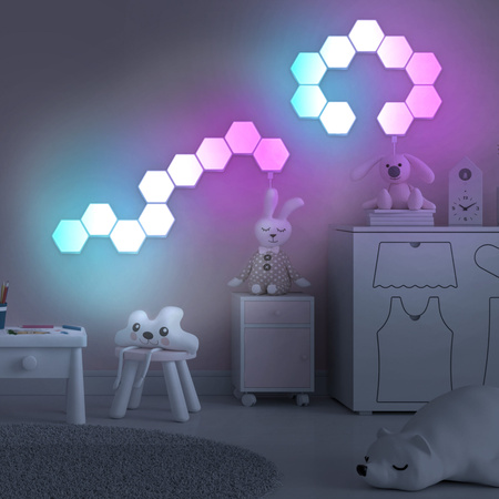 MAYA RGBW LED dekorační lampa 9 kostek RF dálkové ovládání Sanico Goldlux